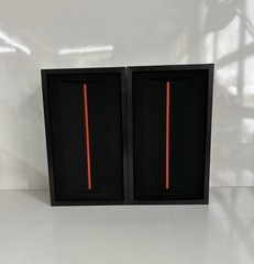 Vintage Pair Of J.C. PENNEY SPEAKERS Orange Stripe Nice Made In Japan 16 Ohm