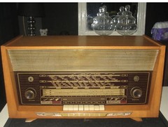 VTG Grundig Type 3095/56 Tube Radio AM FM Shortwave German Wood Console