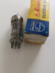 Philips Miniwatt 6EW6 vacuum tube radio TV valve. Made in Australia.