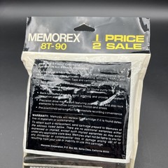 Memorex 8 Track Cartridge Tape 90 Minutes Sealed 2 Pack 8T-90 NOS