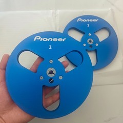 One Pair Pioneer silvery 7 » Tape Reel Light Metal Aluminum Take Up Reel