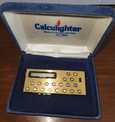 Rare Vintage Calculighter by Colibri Calculator Lighter NOS with Box & Papers