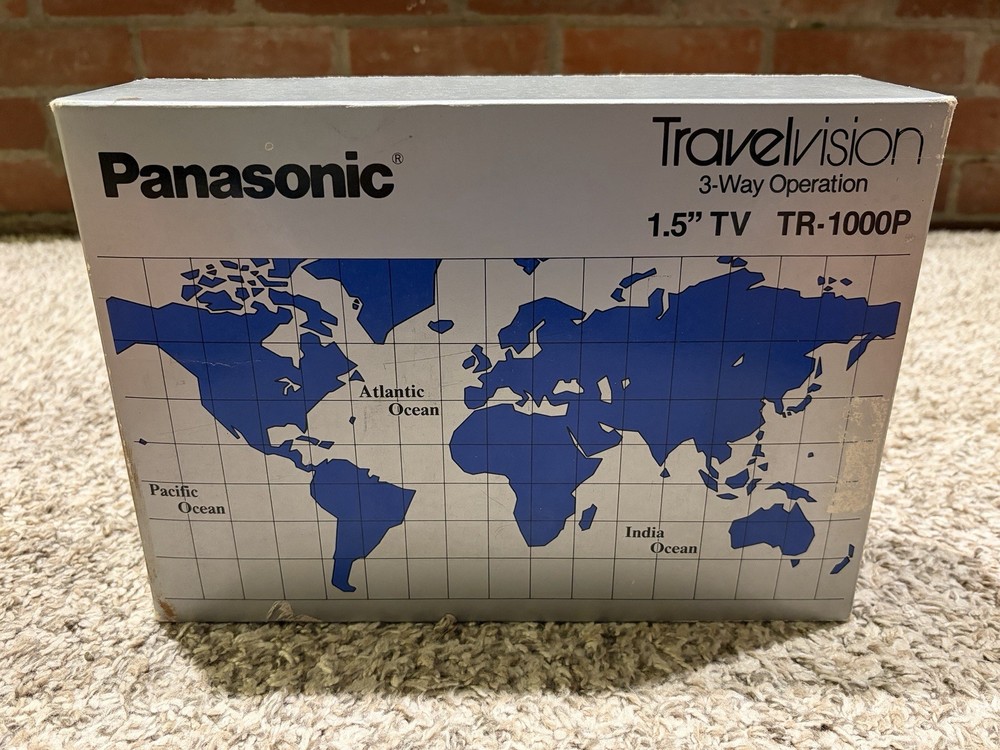 Vintage Panasonic TR-1000P 1.5” TV + AM/FM Antenna Tested And Working Complete