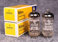 (2) MATCHED Siemens Silver/Chrome Plate 12AU7/ECC82 Tubes ~ Test @ 110%+!