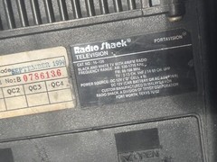 Vintage Radioshack Portavision 5” TV Radio Fm/am 16-126 w Car Adapter 1994 VIDEO