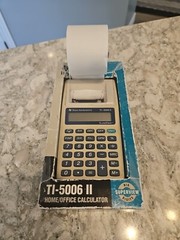 Texas Instrument TI- 5006 II Original Box Home Office Calculator W/ Paper & Ink