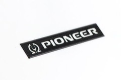 PIONEER logo badge Sticker Decal DIY waterproof 38.1mm(1.5&Prime;)X7.1mm(0.28&Prime;)