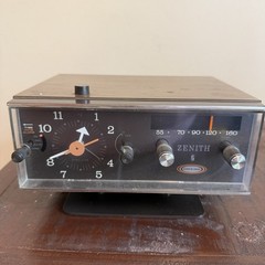 Zenith B285W Circle of Sound AM FM Clock Radio Alarm Vintage Hong Kong Works