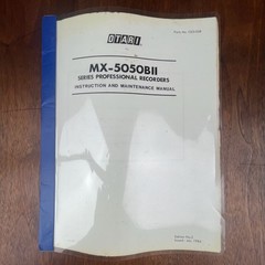VINTAGE OTARI MX-5050BII SERIES INSTRUCTION AND MAINTENANCE MANUAL