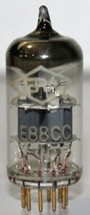 E88CC TESLA Gold Pin Top O Getter Made in Czechoslovakia Amplitrex Tested