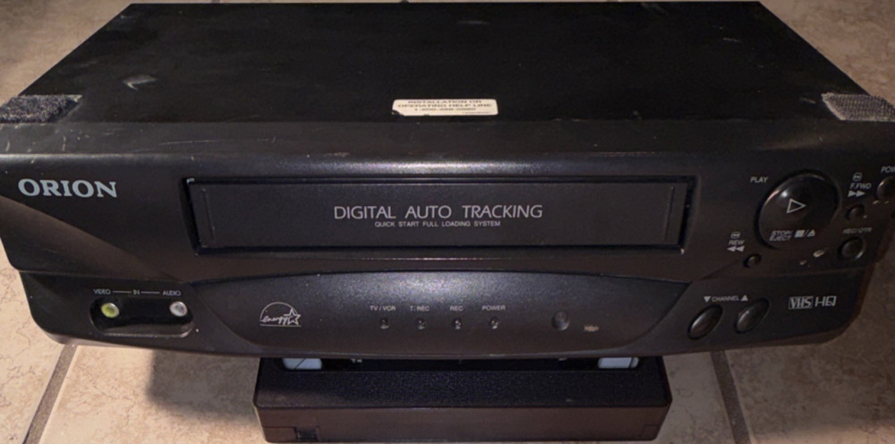Orion VR0212A 4 Head VHS Video Cassette Player Auto Tracking Black