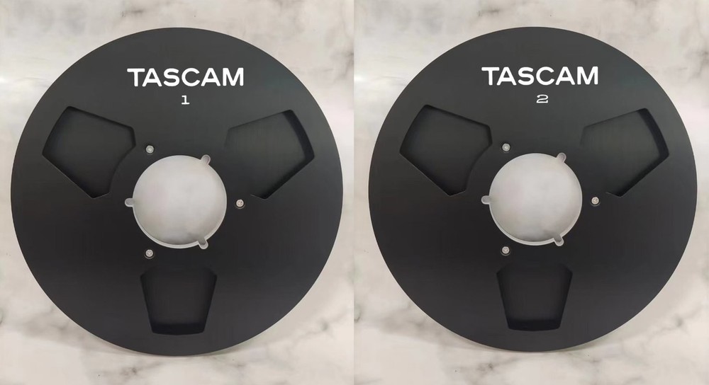 One Pair 10.5 » Black TASCAM Tape reel High Quality Aluminum Take Up Reel