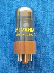 NOS NIB Sylvania 6V6GTA Vacuum Tube USA VTG – Brown Base Smoked Glass Gm Tested