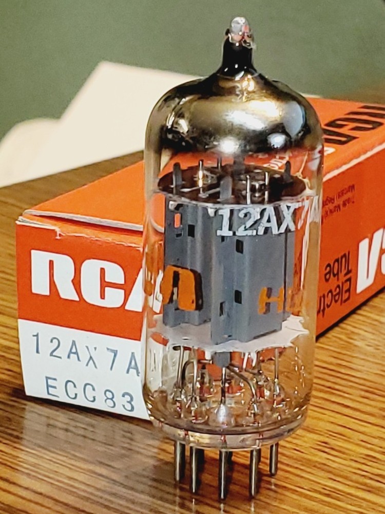 12AX7A/ECC83 « RCA » Ei/Tele Smooth Plate MaxiPreamp2/TV-7 tested (1) tube lot