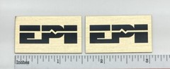 EPI Speaker Badge Emblem Custom Made Small Bronze Aluminum Pair