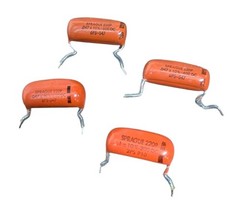 NOS Sprague 220P Lot of 4 Orange Drop Radio Tube Amp Ham Audio Caps V