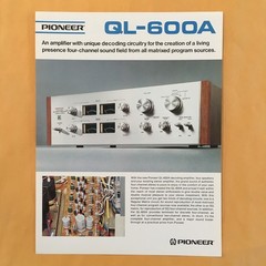 Original Pioneer QL-600A Four-Channel Amplifier Brochure – NOS and Uncirculated