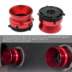 2x Red NAB Hub Adapters for TEAC Reel to Reel Tape Recorder 10.5&Prime;