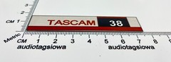 TASCAM 38 Tape Deck Badge Custom Aluminum Self Stick