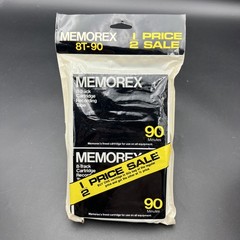Memorex 8 Track Cartridge Tape 90 Minutes Sealed 2 Pack 8T-90 NOS