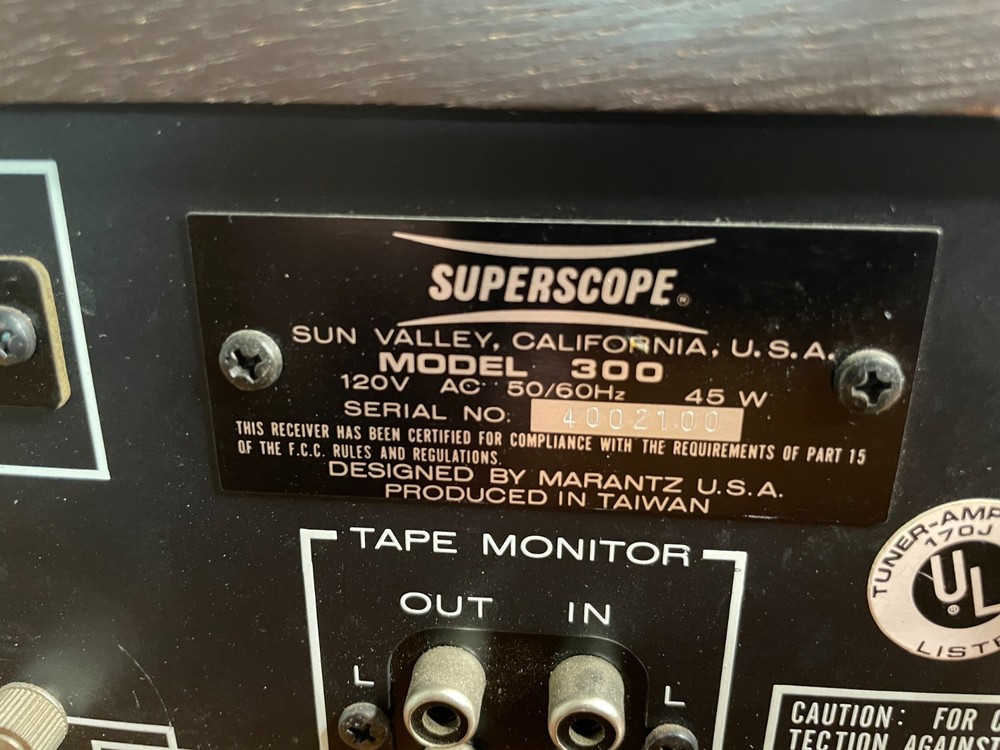 Vintage SuperScope By Marantz Model 300 ~ Stereo Quadraphase Receiver tested ++