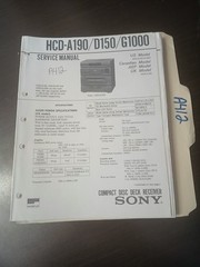 Sony HCD-A190/D150/G1000 Service Manual Original Repair Book Disc Deck Player