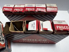 ⚡️Vacuum Tube Lot Philco Boxes + NOS Calrad Transformer & Lafayette Switch⚡️