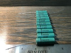 (Lot of 10) NOS 1960&rsquo;s Chicago Tone Capacitors .22uf 100v 220nf 0.22uf