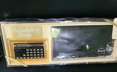 Vtg New Works! Calculating Lady Calculator Wallet Made In Taiwan 13306 Checkbook