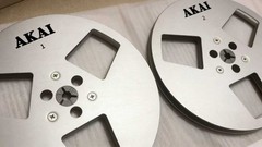 One Pair silvery TAPE REEL Akai 7&Prime; inch Light Metal Aluminum Take Up Reel