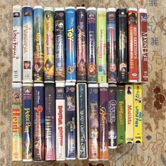 Philips DVP3345VB/F7 DVD VHS Combo Player + 39 Disney VHS Tapes Lot Tested 4-Hea