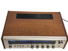 Realistic STA-75 Vintage AM/FM Stereo Receiver Walnut Case Blue Dial Lights Serv