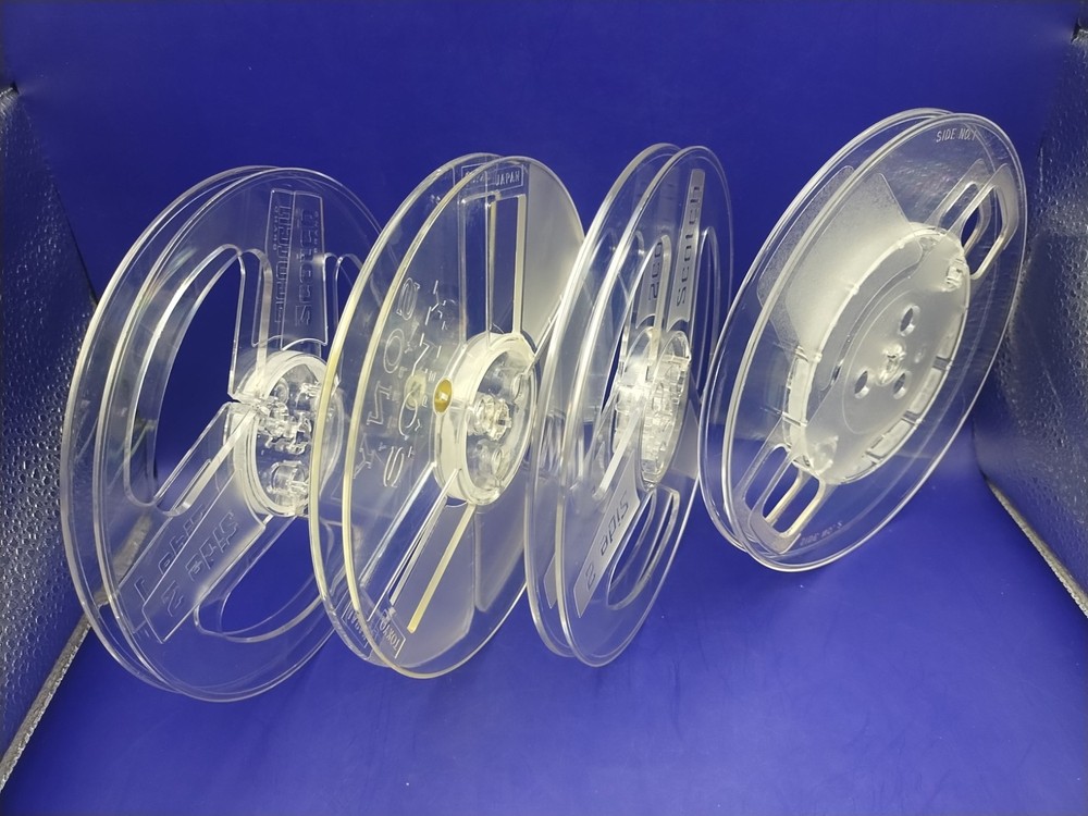 Lot Of Four (4) PLASTIC EMPTY TAKE-UP REELS 7 INCH Scotch Sony Unbranded👍 Nice