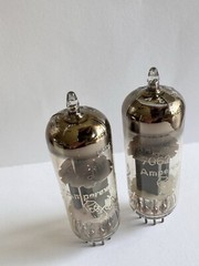 Pair AMPEREX 7062 E180CC RARE- BUGLE BOY Treble Clef Matched Heerlan Δ1A2 Grail