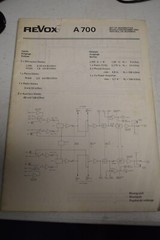 Original ReVox A700 Set of Schematics