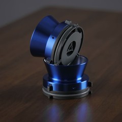 2X Studevox Metal Blue NAB Hub Adapters For Open Reel to Reel Tape Recorders