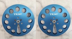 One Pair silvery TAPE REEL TEAC 7&Prime; inch Light Metal Aluminum Take Up Reel