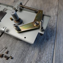 Tascam TSR-8 Reel to Reel – Transport Assembly w/ Flywheel Lift Pinch Roller Arm