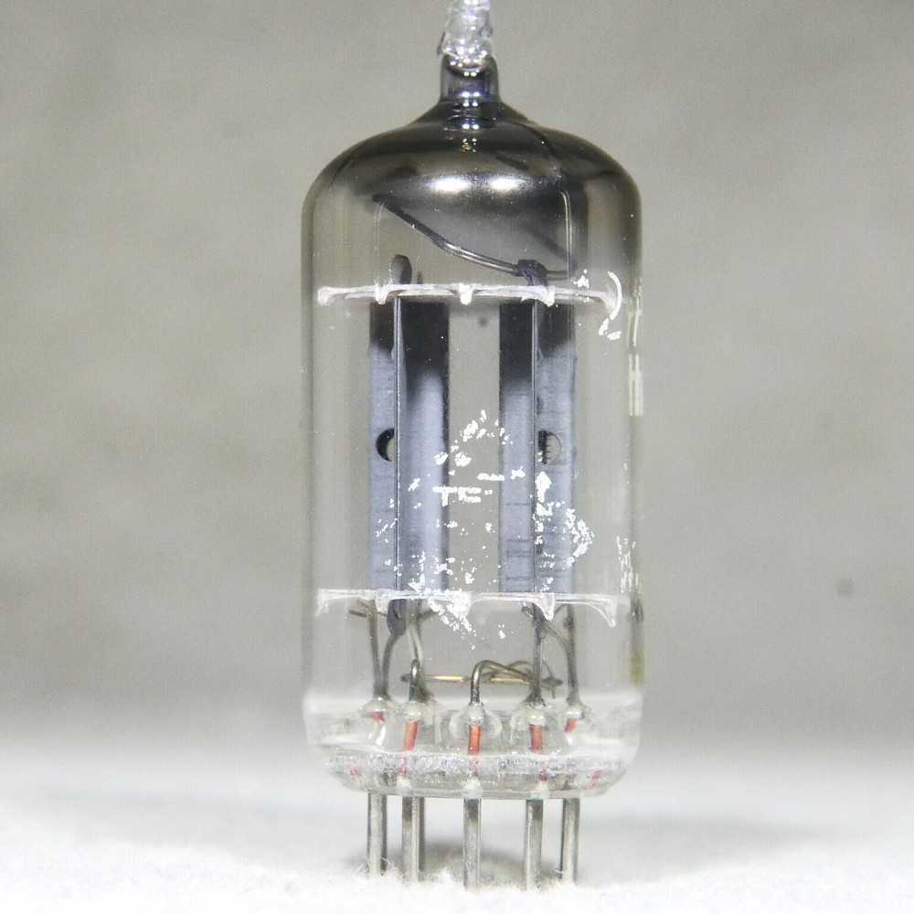 Siemens (Telefunken Label) 12AU7/ECC82 Long Plate Angled D-Getter Germany 1956