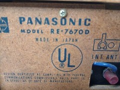 Vintage Panasonic RE-7670D Stereo Receiver With Original Panasonic Speakers Set