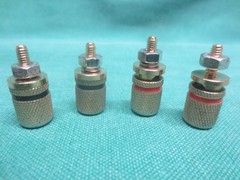 4 vtg original Klipsch KG 3.2 speaker wire jacks