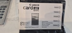 Vintage Canon Card LC-4T Clock Calculator With Manual Case Nos New