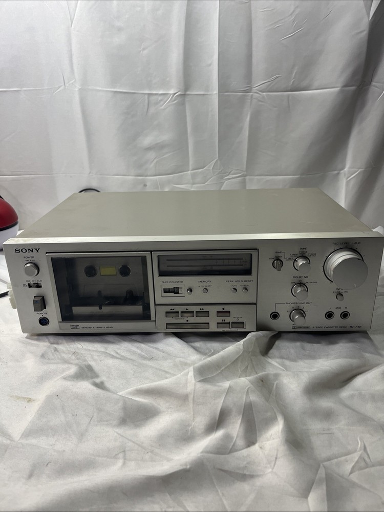 Vintage Sony Cassette Deck Player Recorder Tapecorder TC-K61 Silver Works Great