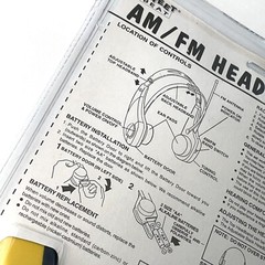 Street Beat AM FM Headphone Sports Radio Model 885M Adjustable Headband Vintage