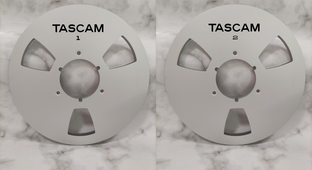 One Pair silvery TASCAM 10.5 » 1/4 Aluminum Reel to Reel Tape Reel RE-1400