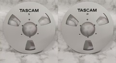 One Pair silvery TASCAM 10.5 » 1/4 Aluminum Reel to Reel Tape Reel RE-1400