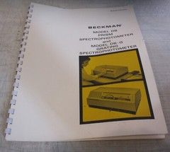 VERY RARE 1960 ORIGINAL Beckman DB Prism & DB-G Grating Spectrophotometer Manual