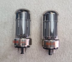 Strong Pair RCA 6080 Grey Smooth Plate Top O Getter Tripple Mica