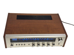 Realistic STA-75 Vintage AM/FM Stereo Receiver Walnut Case Blue Dial Lights Serv