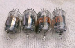 Very Strong Quad RCA 12AU7A Clear Top Grey Plate Side [] Getter